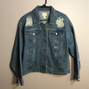 denim jean jacket with gems!